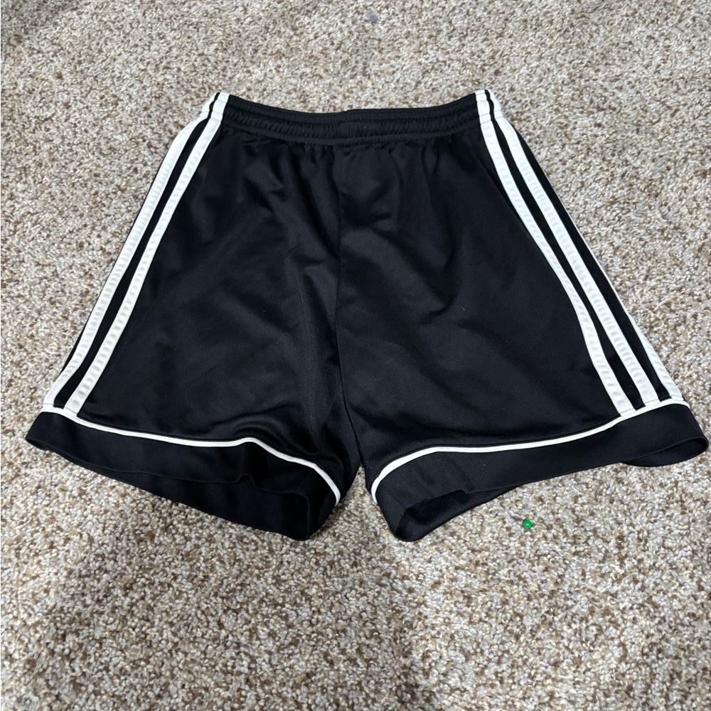 Adidas Boy’s Black and White AeroReady Athletic Shorts - Picture 2 of 5
